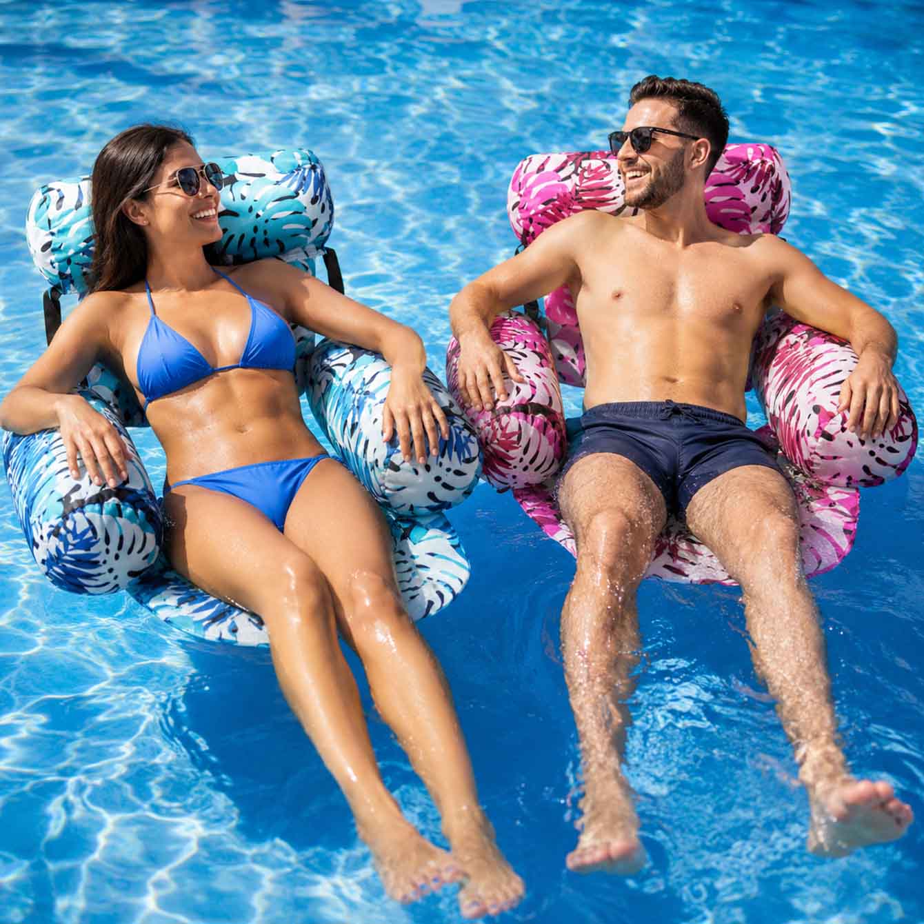Pool Lounger Inflatable - 1 chaise flottante gonflable pour adultes,