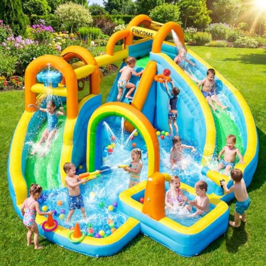 Water Slide Inflatable - Parc aquatique gonflable extérieur pour enfants