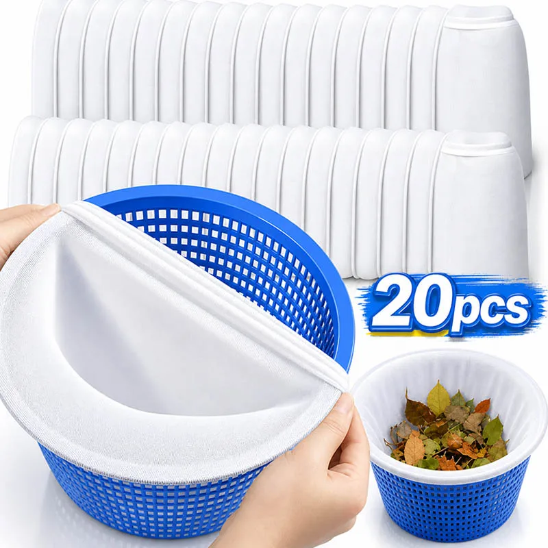 Pool Skimmer Net - Chaussettes filtrantes réutilisables pour skimmer de