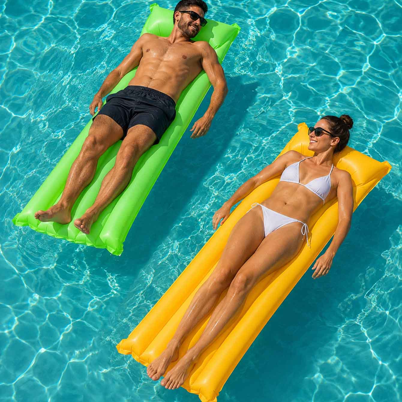Pool Lounger Inflatable - Matelas gonflable de piscine 1 pièce,