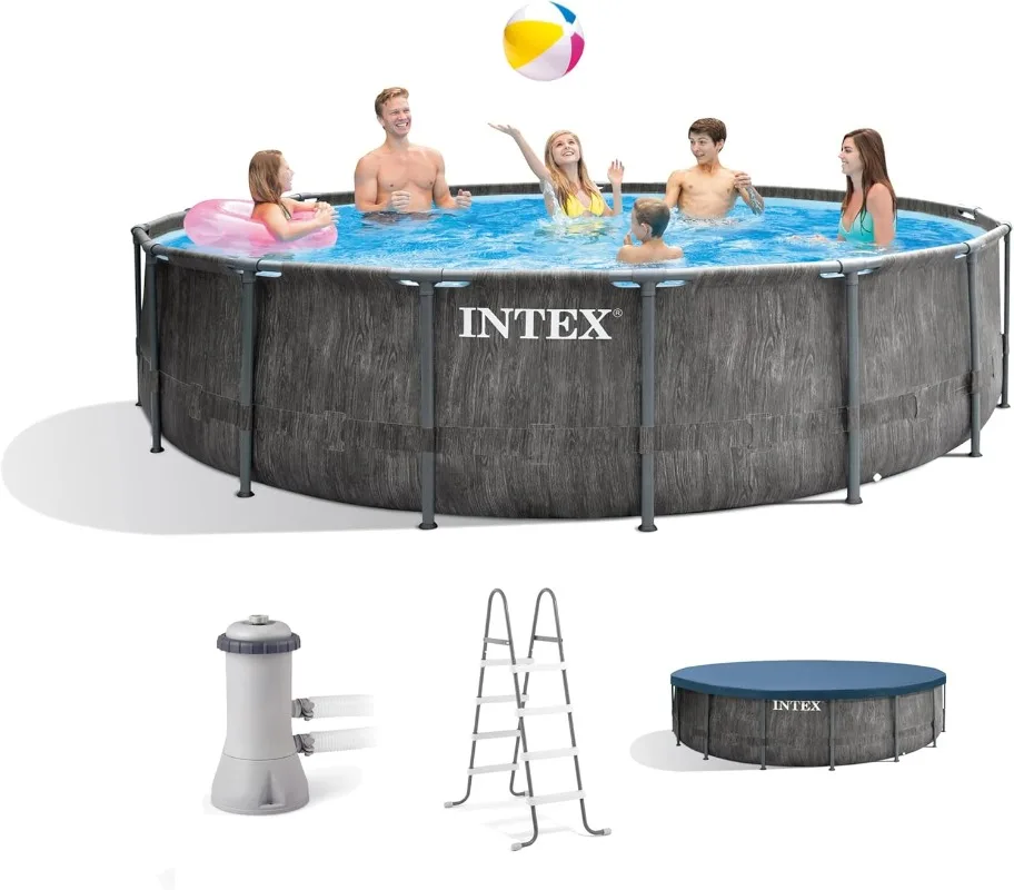 Pool Ladder Above Ground - Piscine hors sol ronde Intex Greywood