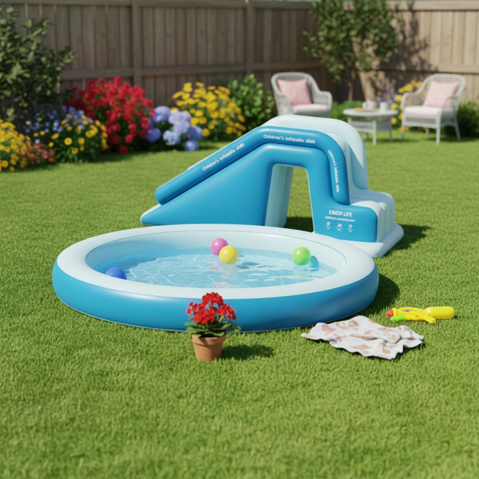 Toboggan gonflable pliable pou - Water Slide Inflatable avis et prix