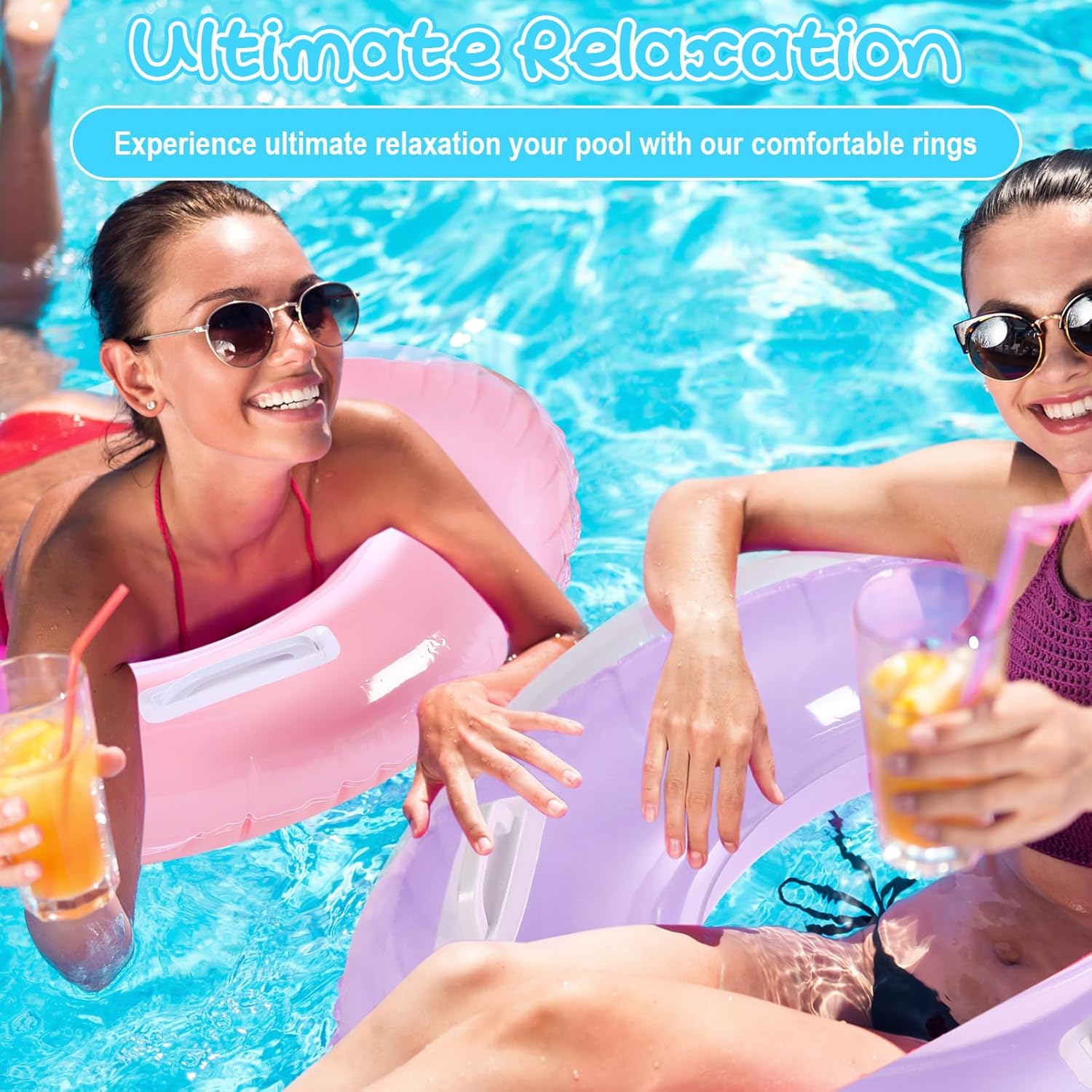 Lot de 6 flotteurs de piscine  - Pool Float Ring Inflatable avis et prix