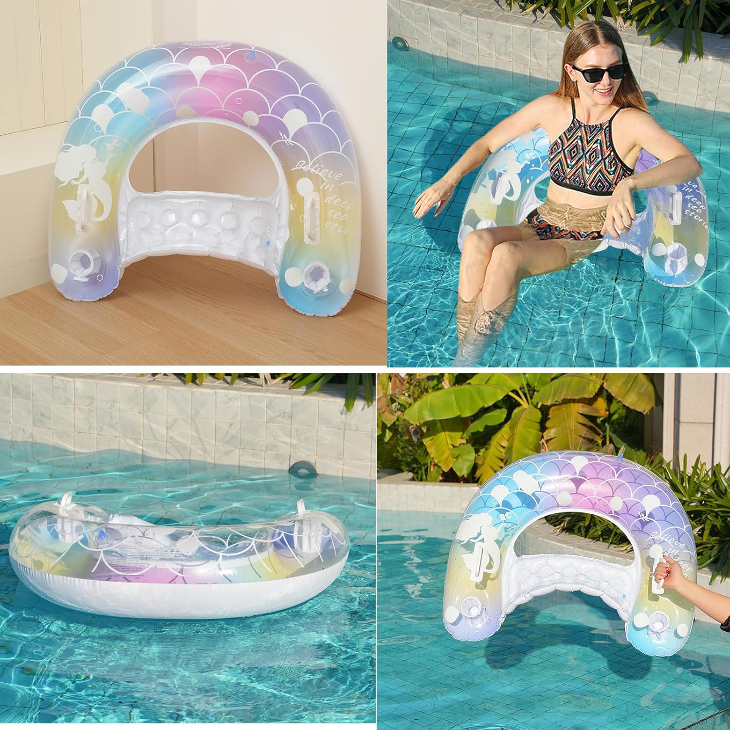 2 pièces flotteurs de piscine  - Pool Float Ring Inflatable avis et prix