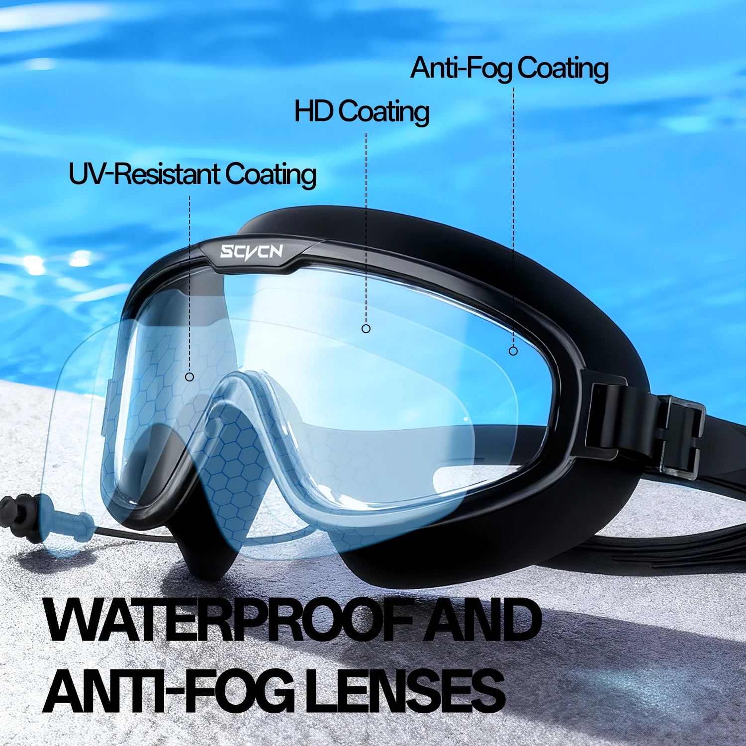 Lunettes de natation SCVCN, éq - Swim Goggles Anti Fog Uv avis et prix