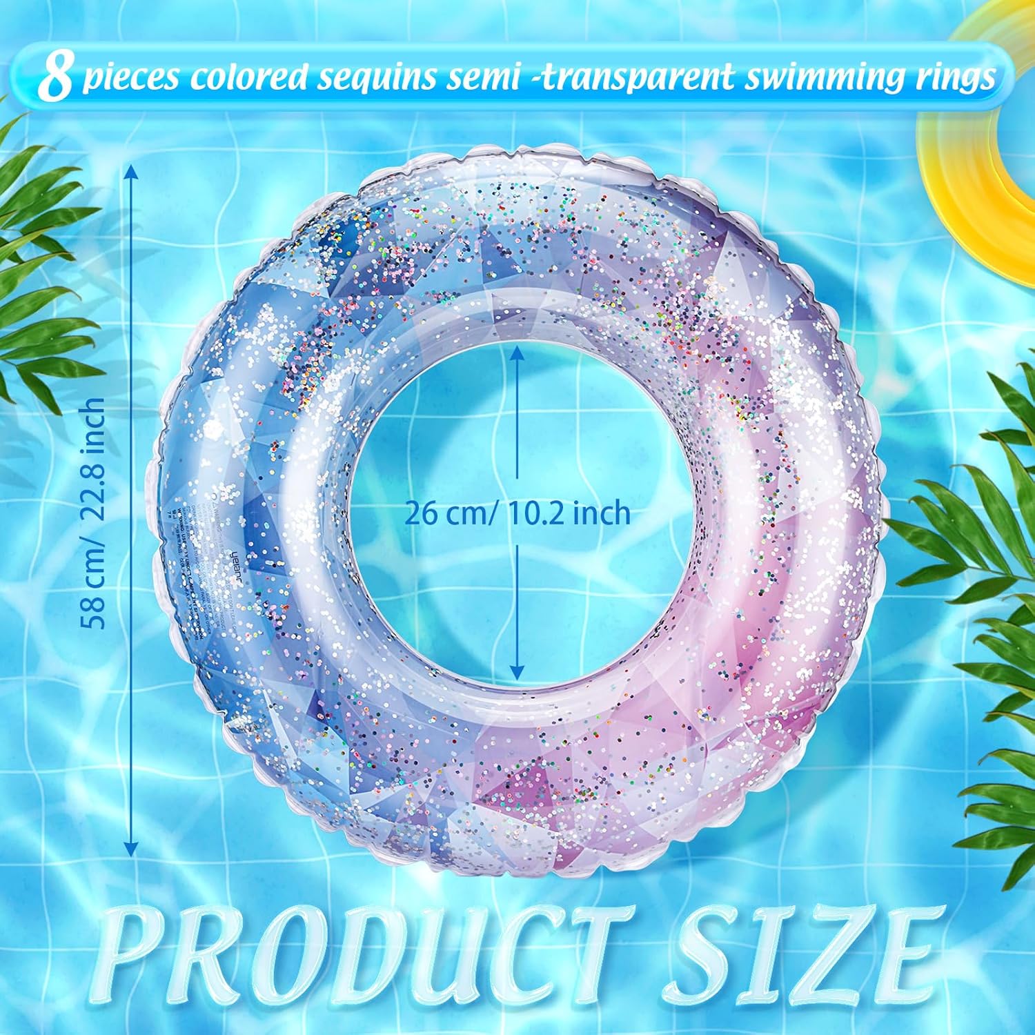 8 pièces flotteurs de piscine  - Pool Float Ring Inflatable avis et prix