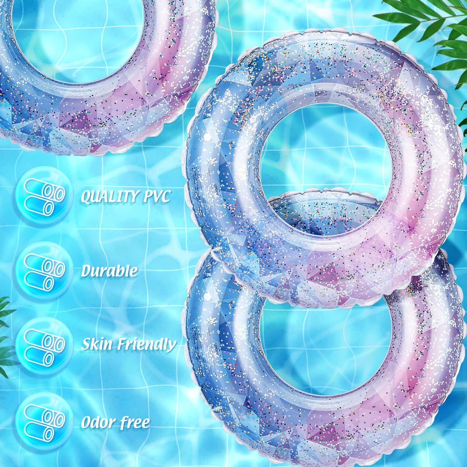 8 pièces flotteurs de piscine  - Pool Float Ring Inflatable avis et prix