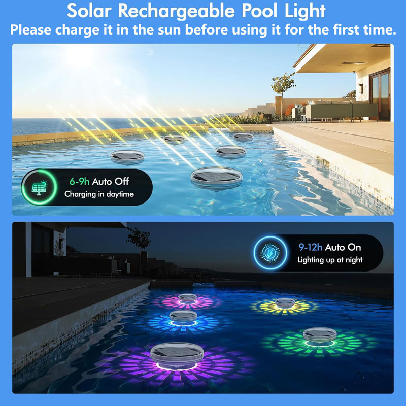 Lumières de piscine, flottante - Pool Light Solar Rechargeable avis et prix