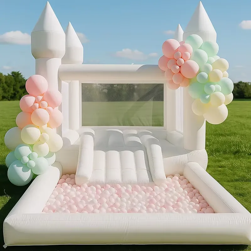 Château gonflable blanc de qua - Water Slide Inflatable avis et prix